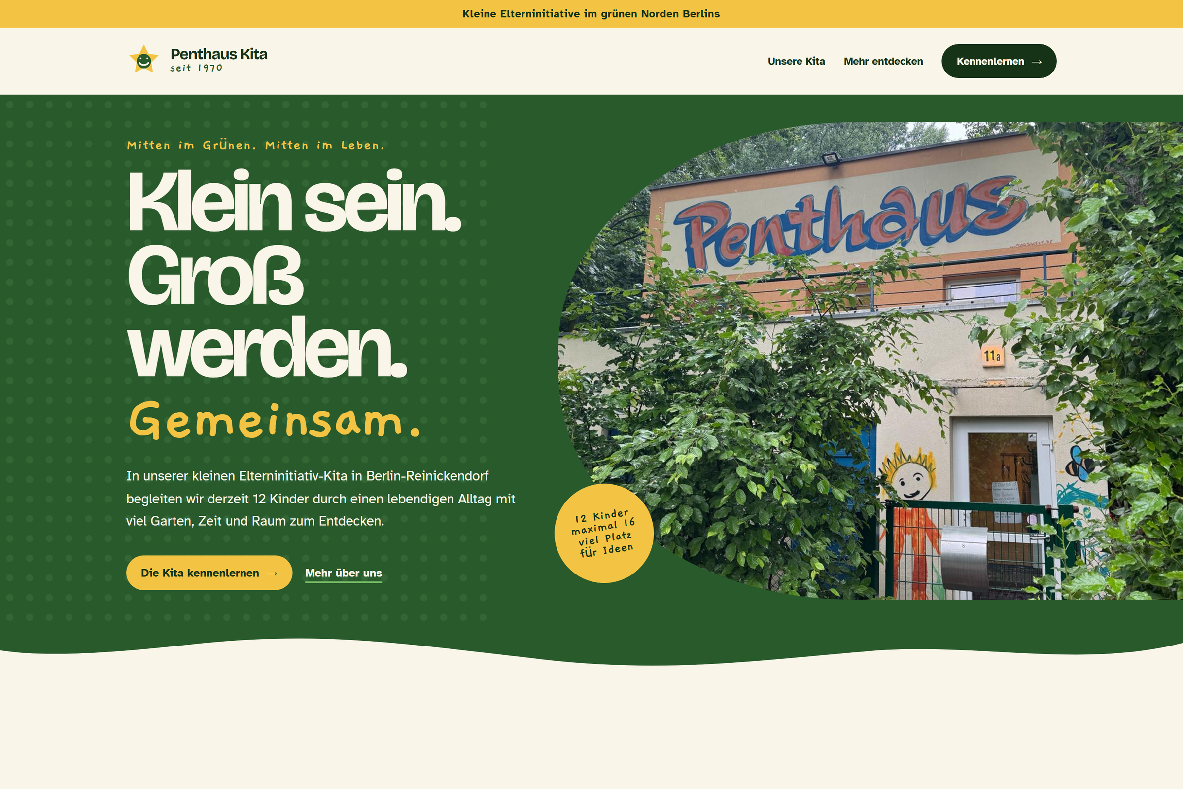 Beispiel: Penthaus Kita — Elterninitiative, Berlin-Reinickendorf